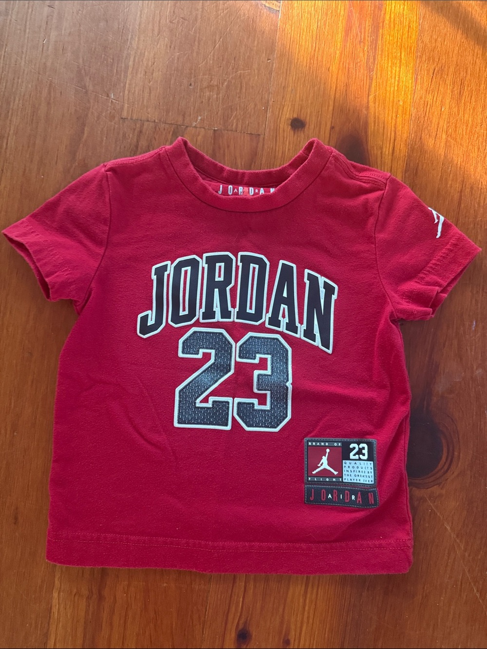 Jordan Red '23' Short Sleeve Tee for Kids 2T